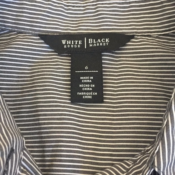 NWOT White House Striped Sleeveless Collar Top - Picture 8 of 8